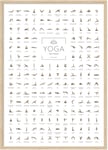 Yoga-Poster mit Eichen-Rahmen