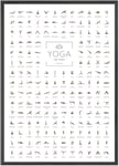 Yoga-Poster mit schwarzem Rahmen